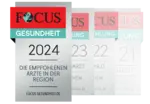 Siegel: Focus Gesundheit 2024 - die empfohlenen Ärzte der Region