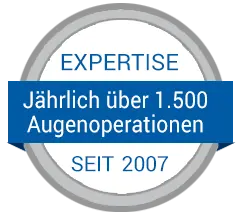 Expertise: jährlich über 1500 Augenoperationen - seit 2007