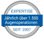 Expertise: jährlich über 1500 Augenoperationen - seit 2007